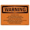 Signmission OSHA Solvent Level Do Not Overfill Solvent Level 10in X 7in Rigid Plastic, 7" W, 10" L, Landscape OS-WS-P-710-L-12404 - alternate 1